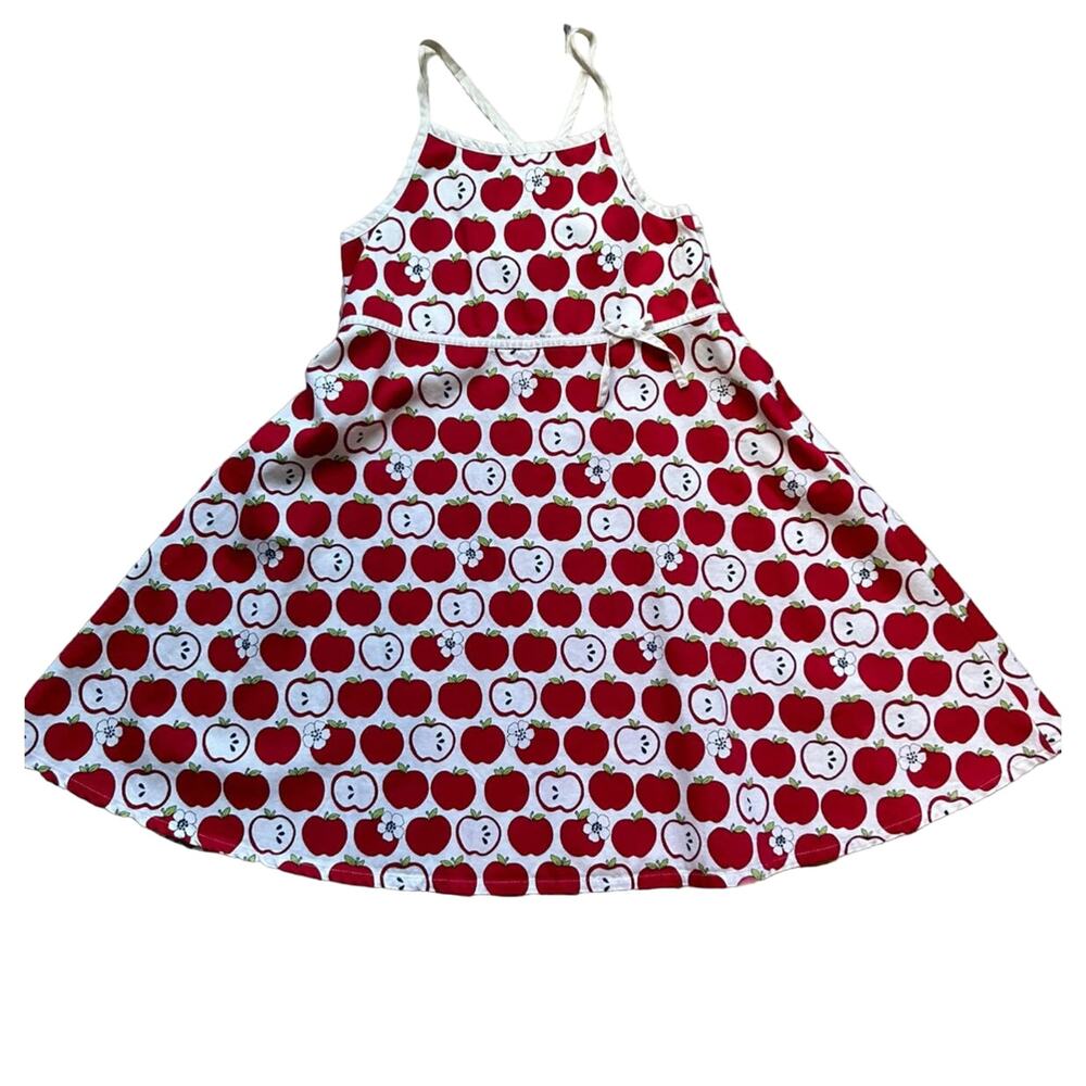 GYMBOREE Adorable Apple Print Twirl Dress & Bloomers Sz. 6-12M EUC  Comfort - Picture 2 of 14